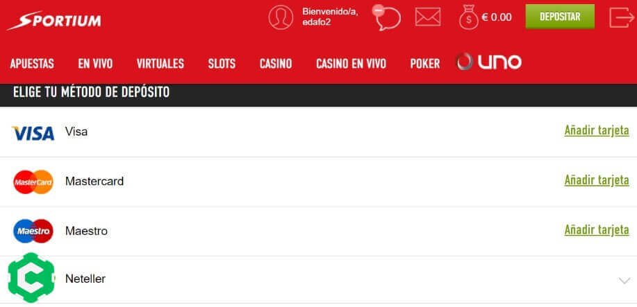 casino transferencia bancaria